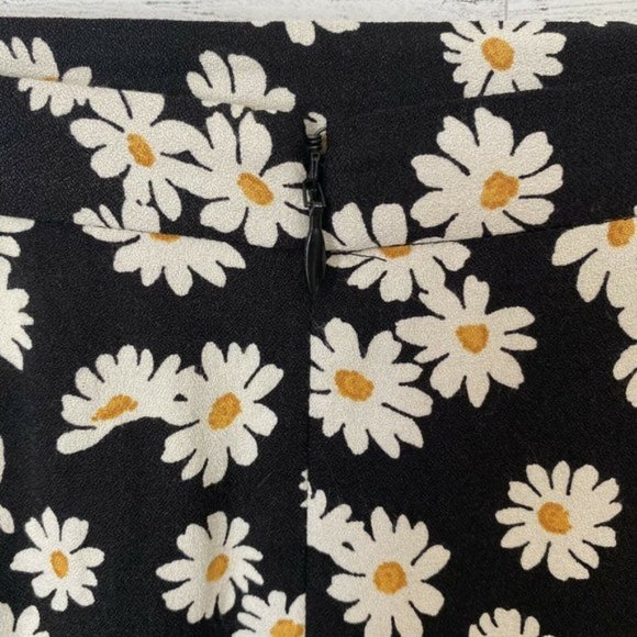 REFORMATION Bea Daisy Daisies Midi Skirt Black 8